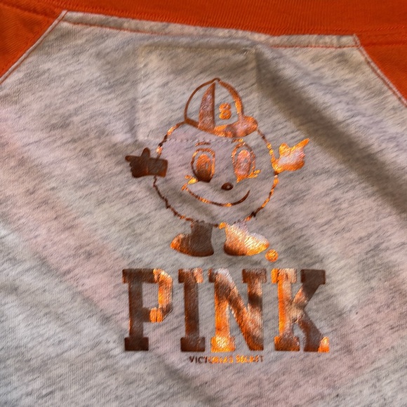 Women’s Victoria Secret Pink Syracuse Orange 🍊 v-neck Longsleeve shirt XS - Picture 6 of 6